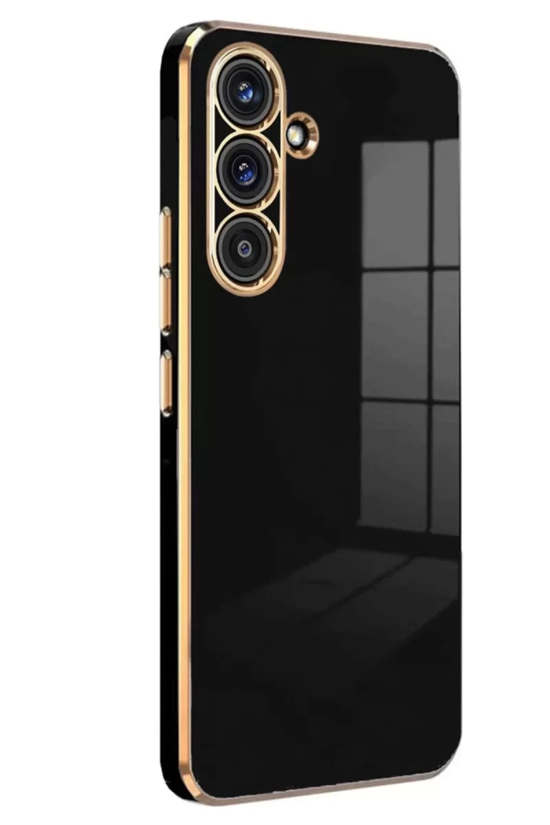 Newface Samsung Galaxy S25 Kılıf Volet Silikon - Siyah