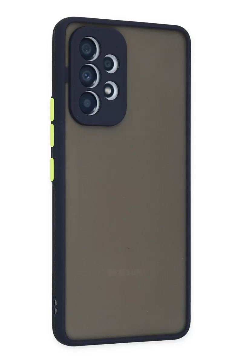 Newface Samsung Galaxy A53 5G Kılıf Montreal Silikon Kapak - Lacivert