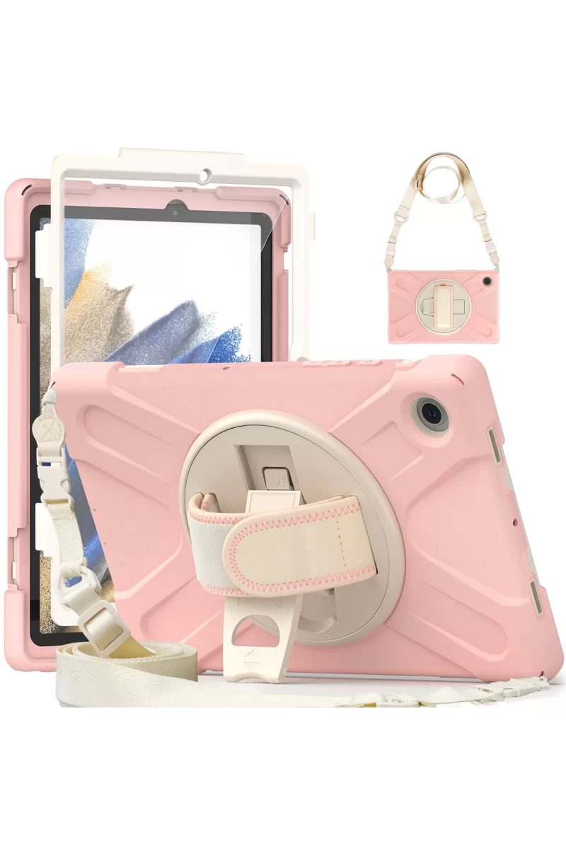 Newface Samsung Galaxy X200 Tab A8 10.5 Kılıf Amazing Tablet Kapak - Pembe