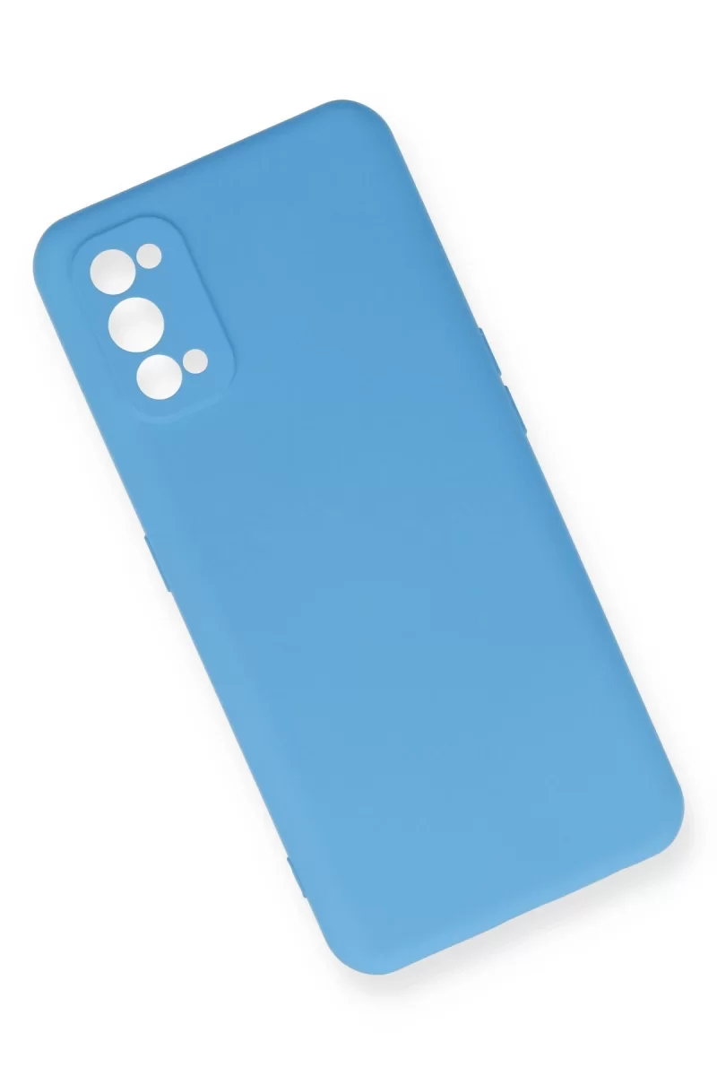 Newface Realme 7 Pro Kılıf Nano içi Kadife Silikon - Mavi