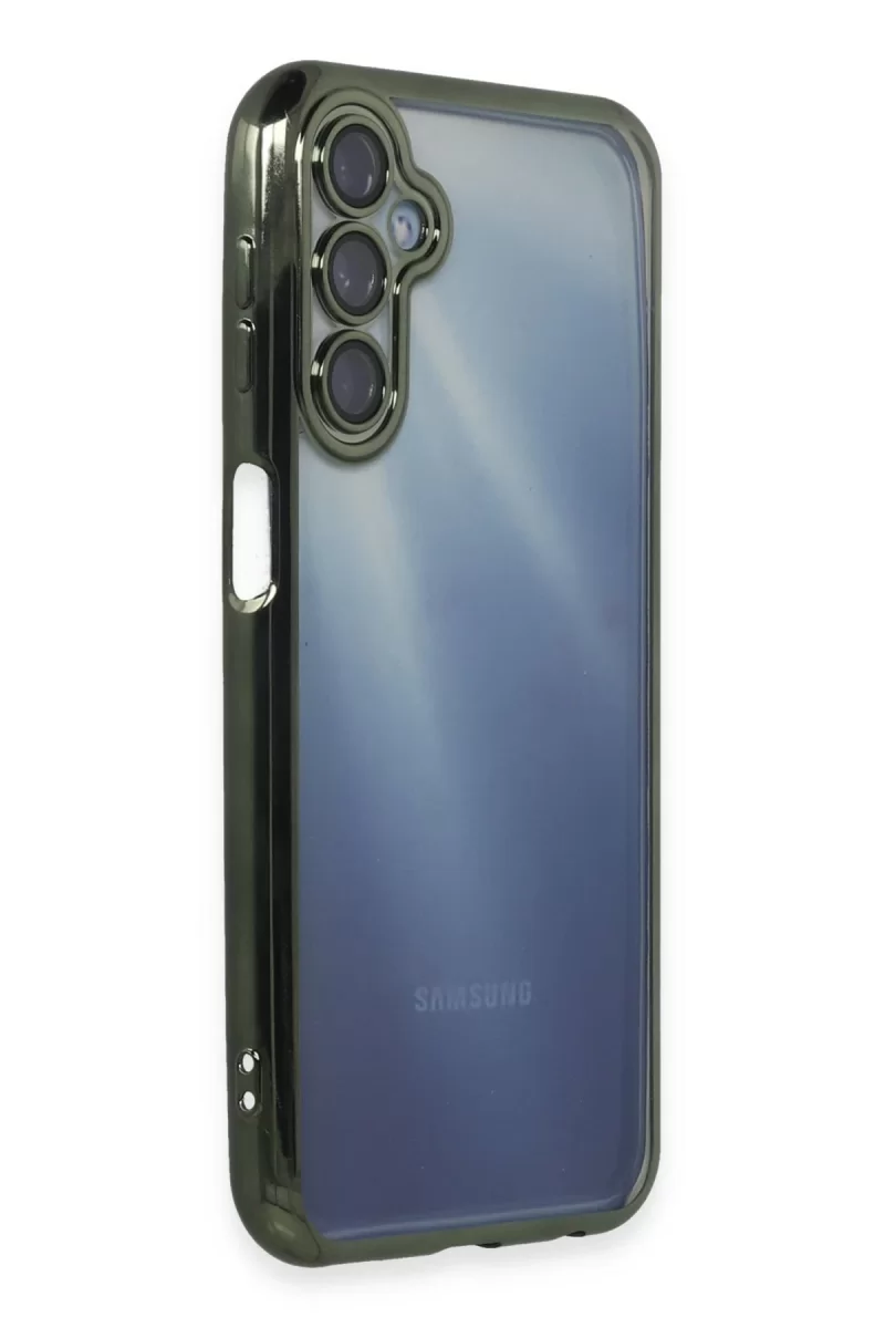 Newface Samsung Galaxy A25 5G Kılıf Razer Lensli Silikon - Yeşil
