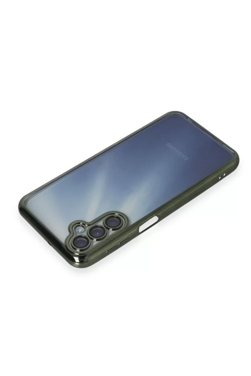 Newface Samsung Galaxy A25 5G Kılıf Razer Lensli Silikon - Yeşil