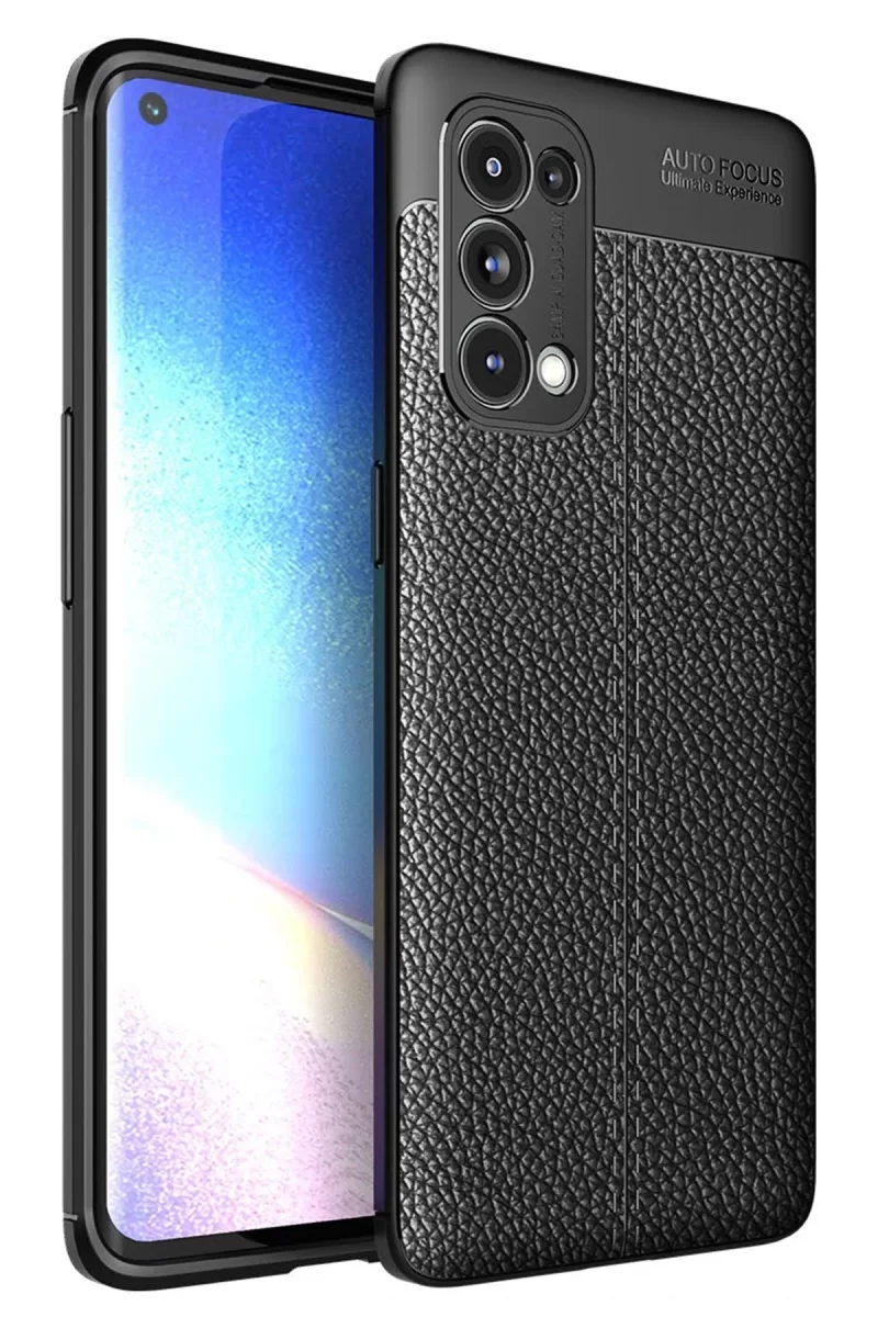 Newface Oppo Reno 5 Pro Kılıf Auto Focus Kapak - Siyah
