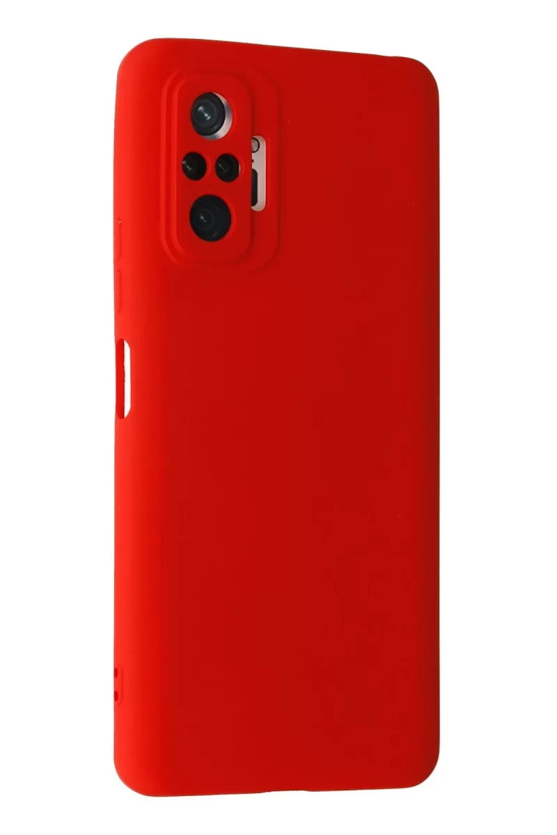 Newface Xiaomi Redmi Note 10 Pro Kılıf Nano içi Kadife Silikon - Kırmızı