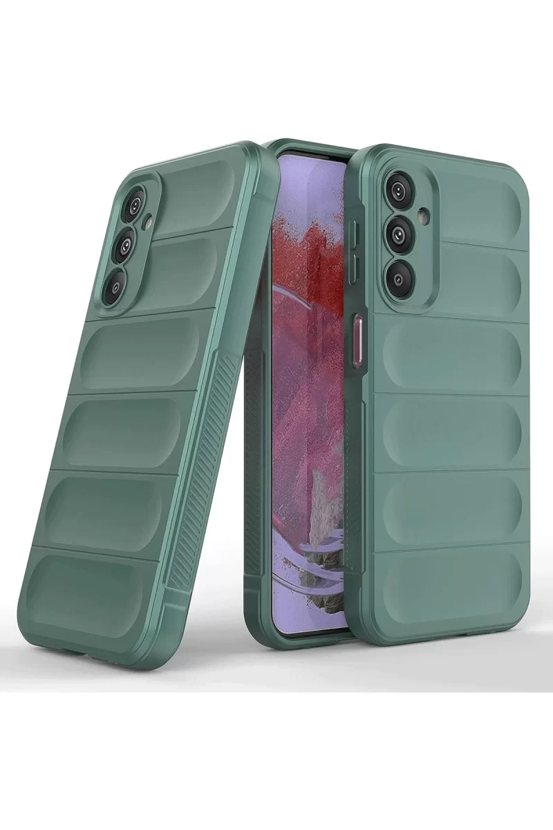 Newface Samsung A36 Kılıf Optimum Silikon - Koyu Yeşil