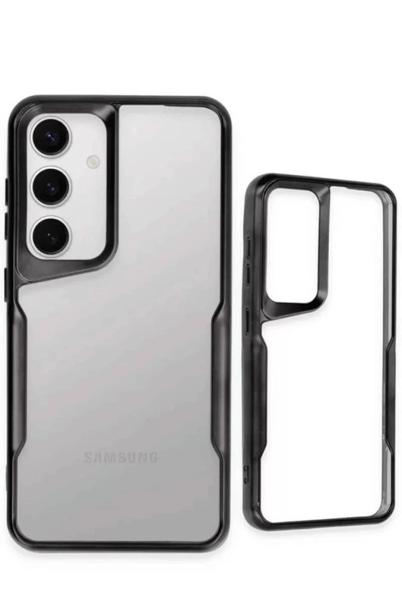 Newface Samsung Galaxy S25 Kılıf Boyi Silikon Kapak - Siyah