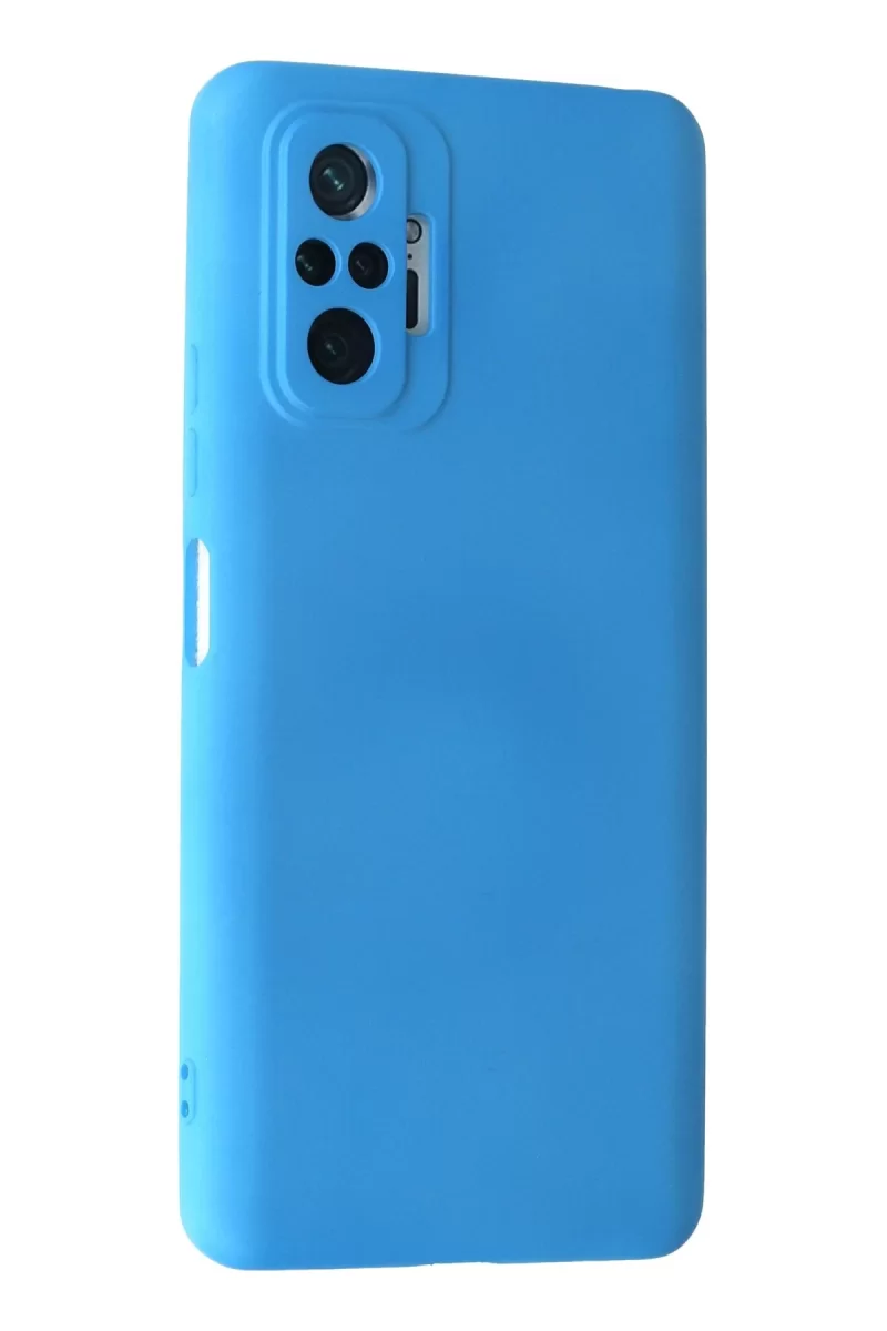 Newface Xiaomi Redmi Note 10 Pro Kılıf Nano içi Kadife Silikon - Mavi