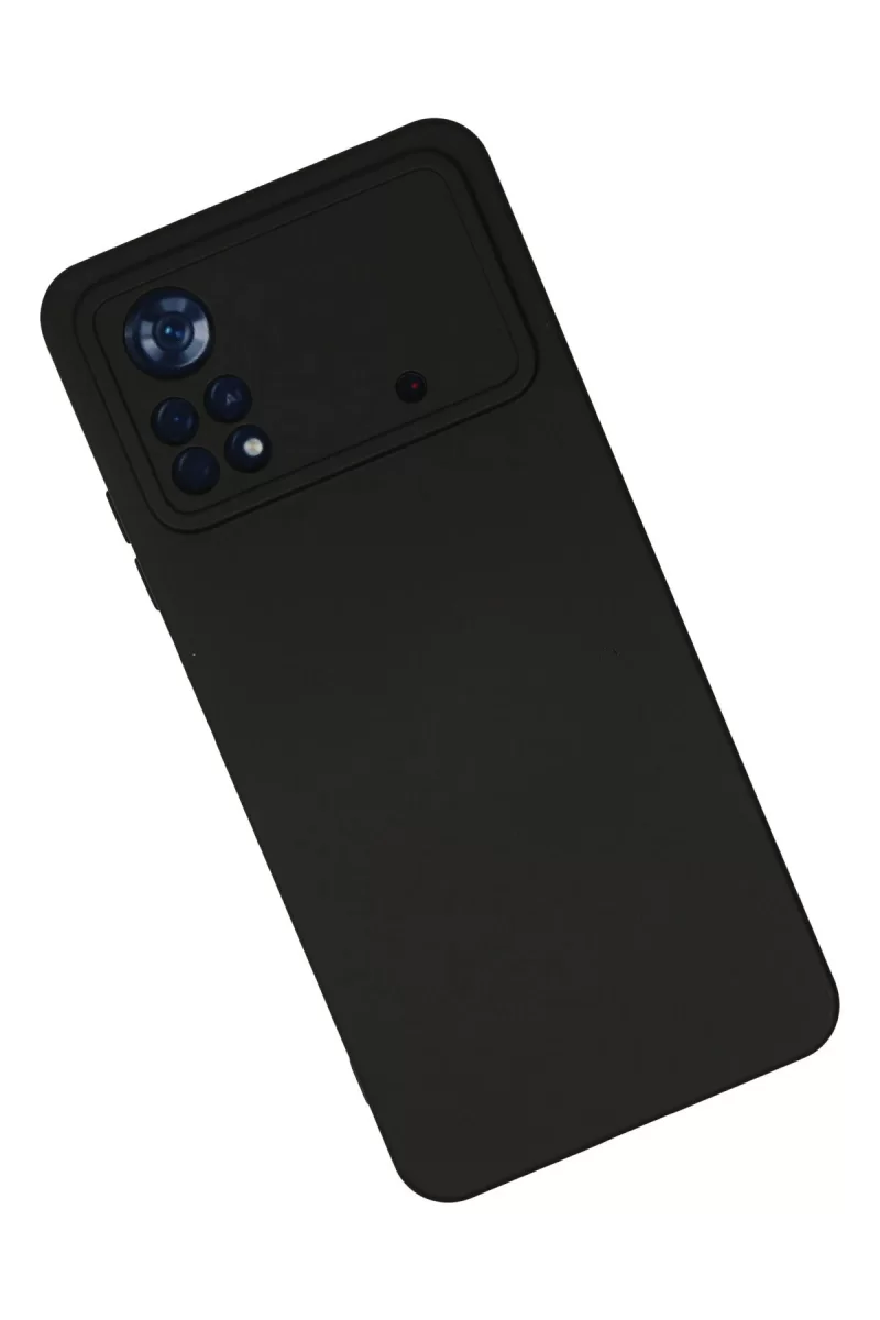 Newface Xiaomi Poco X4 Pro 5G Kılıf Nano içi Kadife Silikon - Siyah