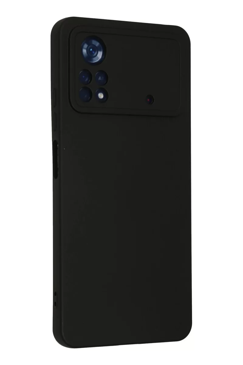 Newface Xiaomi Poco X4 Pro 5G Kılıf Nano içi Kadife Silikon - Siyah
