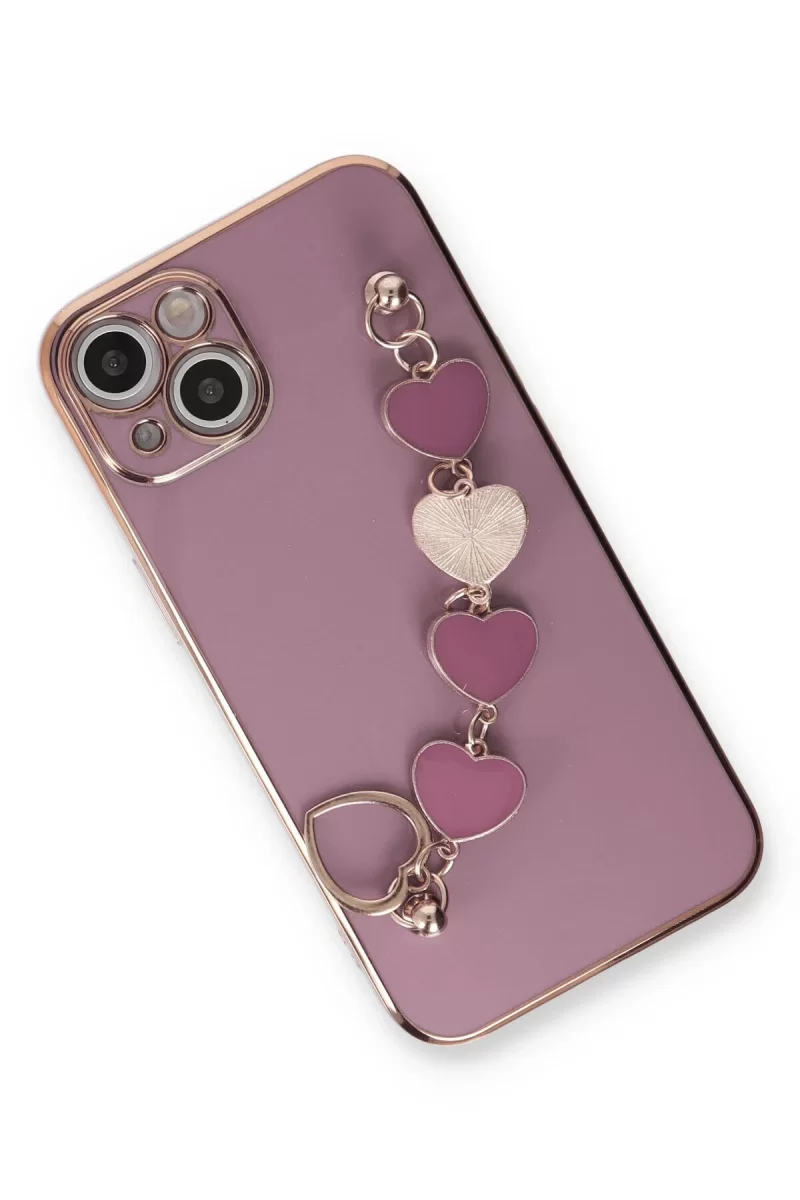 Newface Apple iPhone 14 Plus Kılıf Esila Silikon - Mor