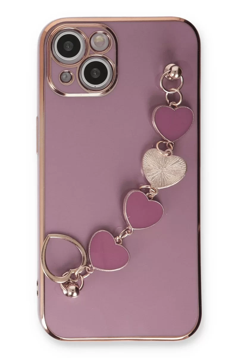 Newface Apple iPhone 14 Plus Kılıf Esila Silikon - Mor