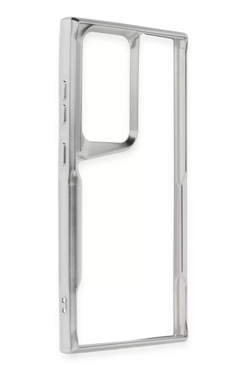 Newface Samsung Galaxy S25 Ultra Kılıf Boyi Silikon Kapak - Gümüş