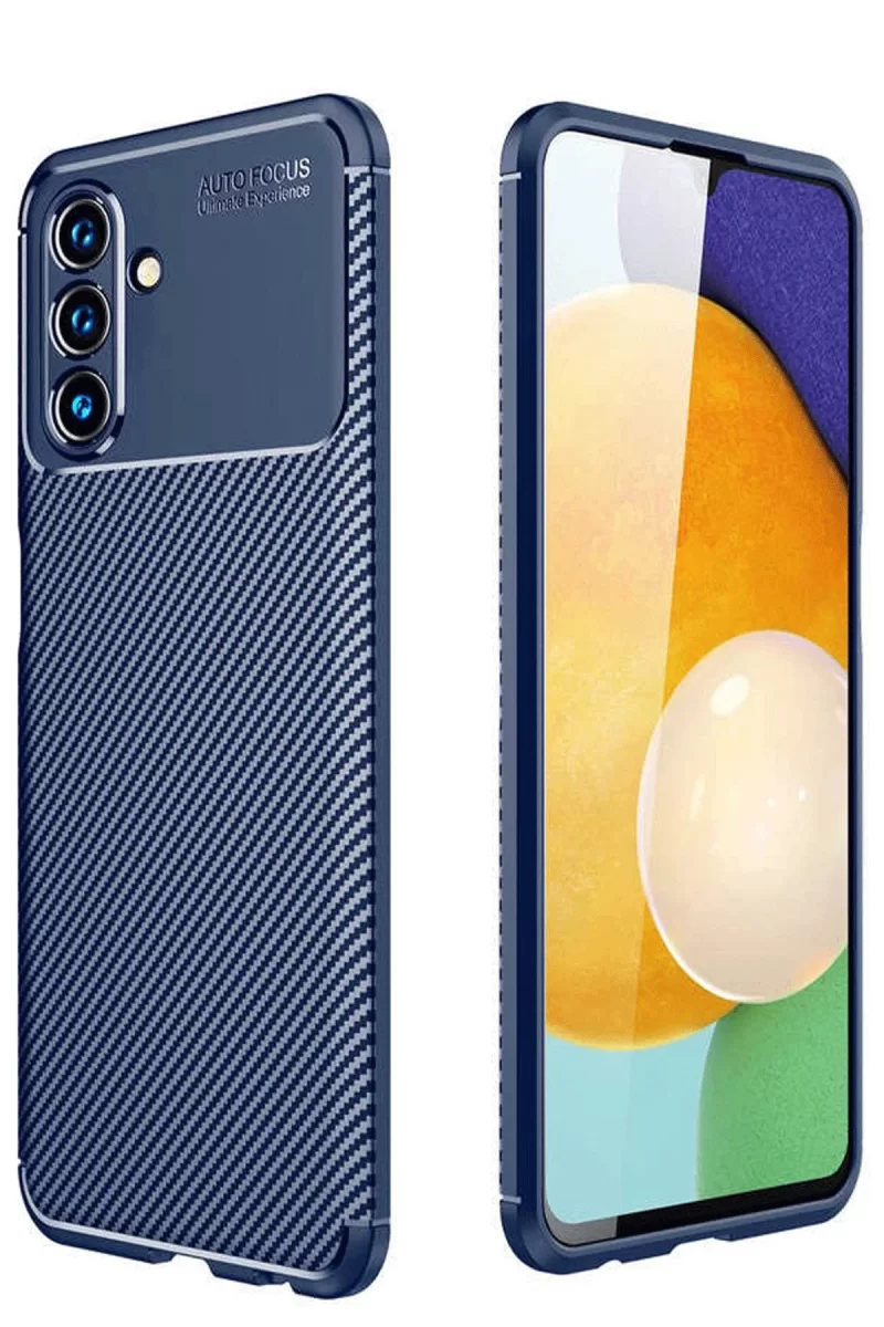 Newface Samsung Galaxy A26 Kılıf Auto Focus Karbon Kapak - Lacivert