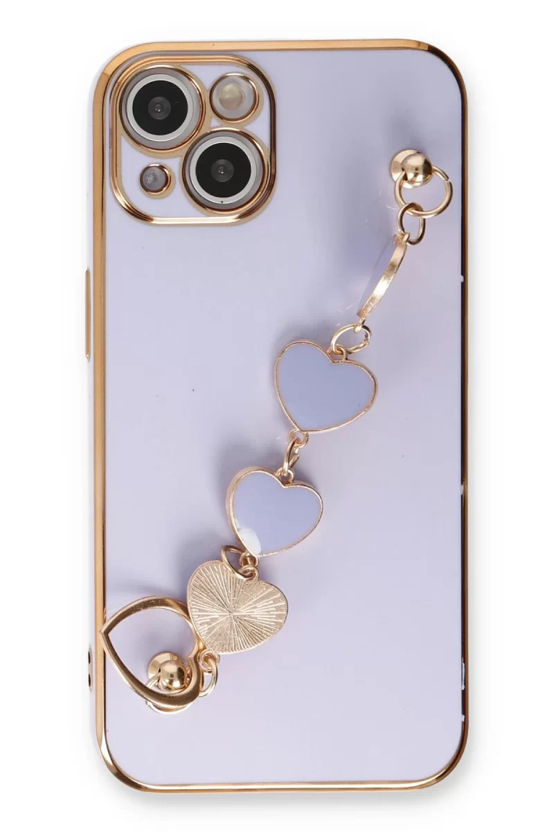 Newface Apple iPhone 14 Kılıf Esila Silikon - Lila