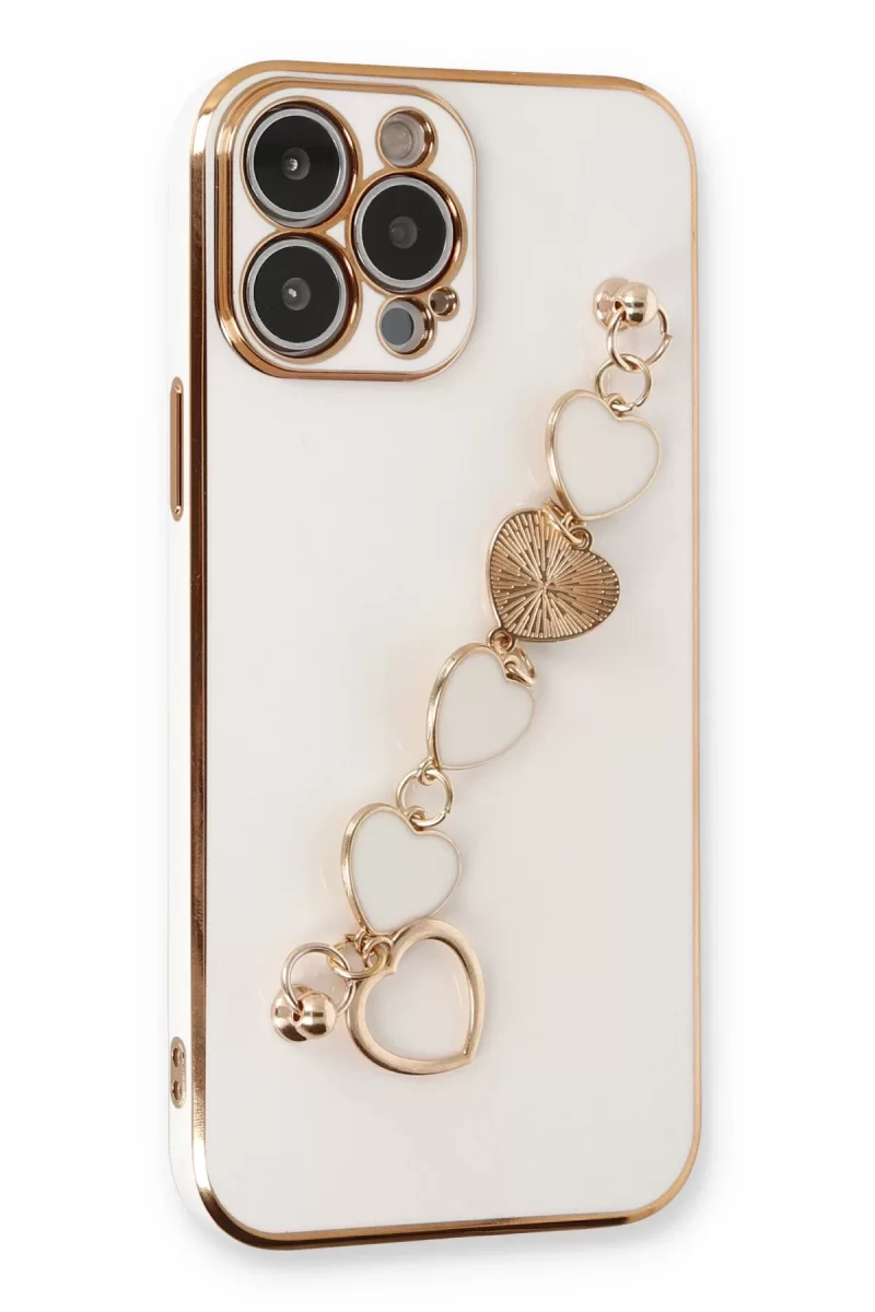 Newface Apple iPhone 14 Pro Kılıf Esila Silikon - Beyaz