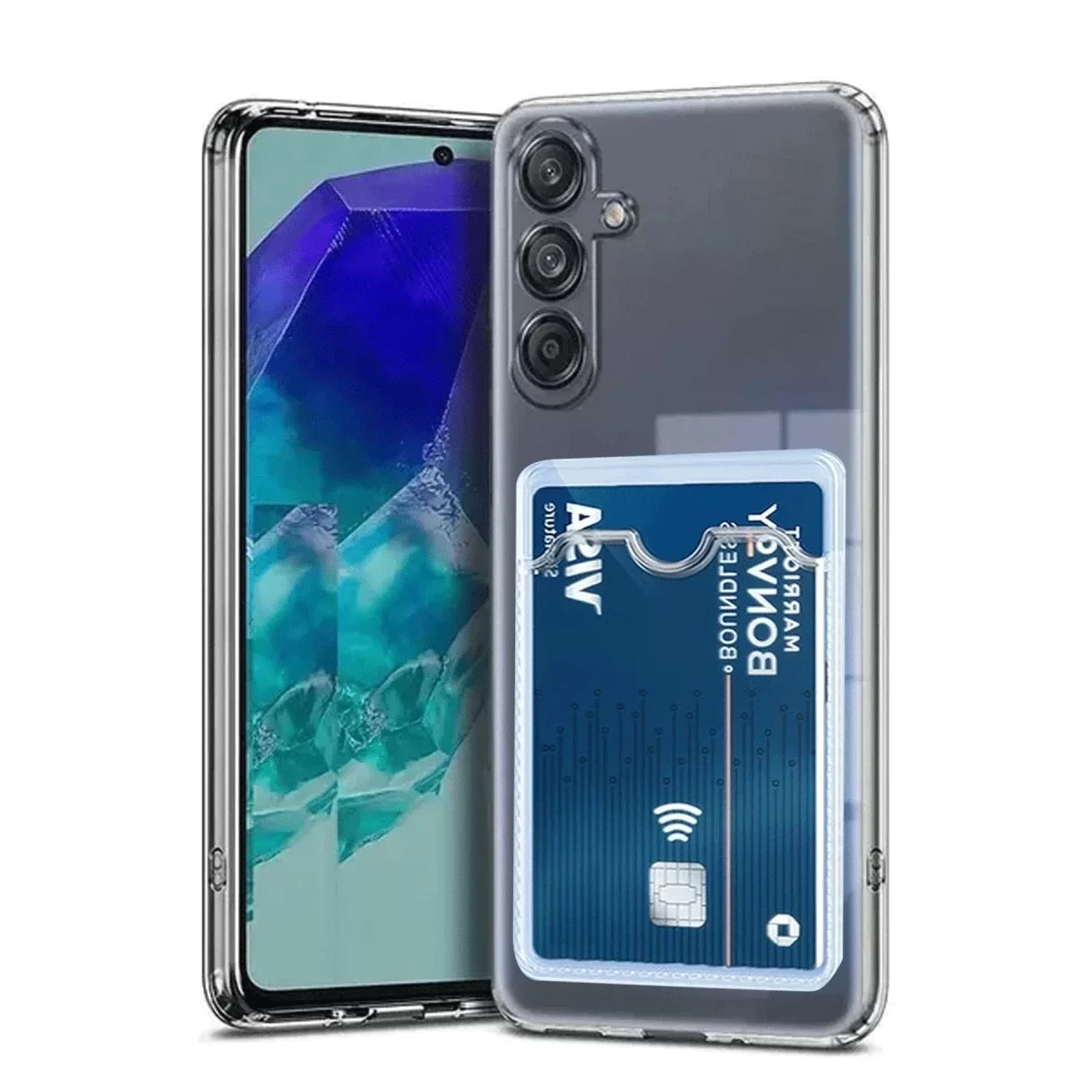 Newface Samsung Galaxy A36 Kılıf Kart Şeffaf Silikon - Şeffaf