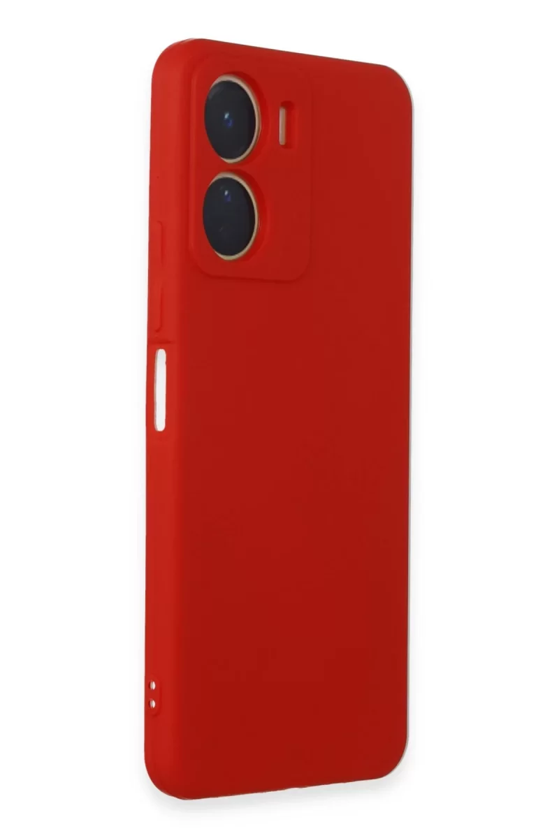 Newface Vivo Y16 Kılıf First Silikon - Kırmızı