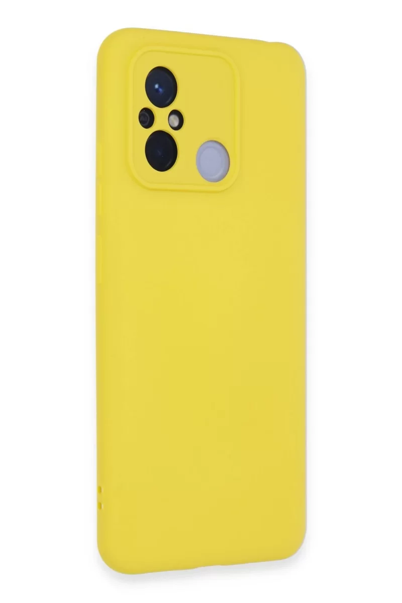 Newface Xiaomi Redmi 12C Kılıf Nano içi Kadife Silikon - Sarı