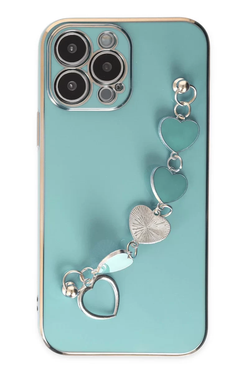 Newface Apple iPhone 14 Pro Max Kılıf Esila Silikon - Su Yeşili