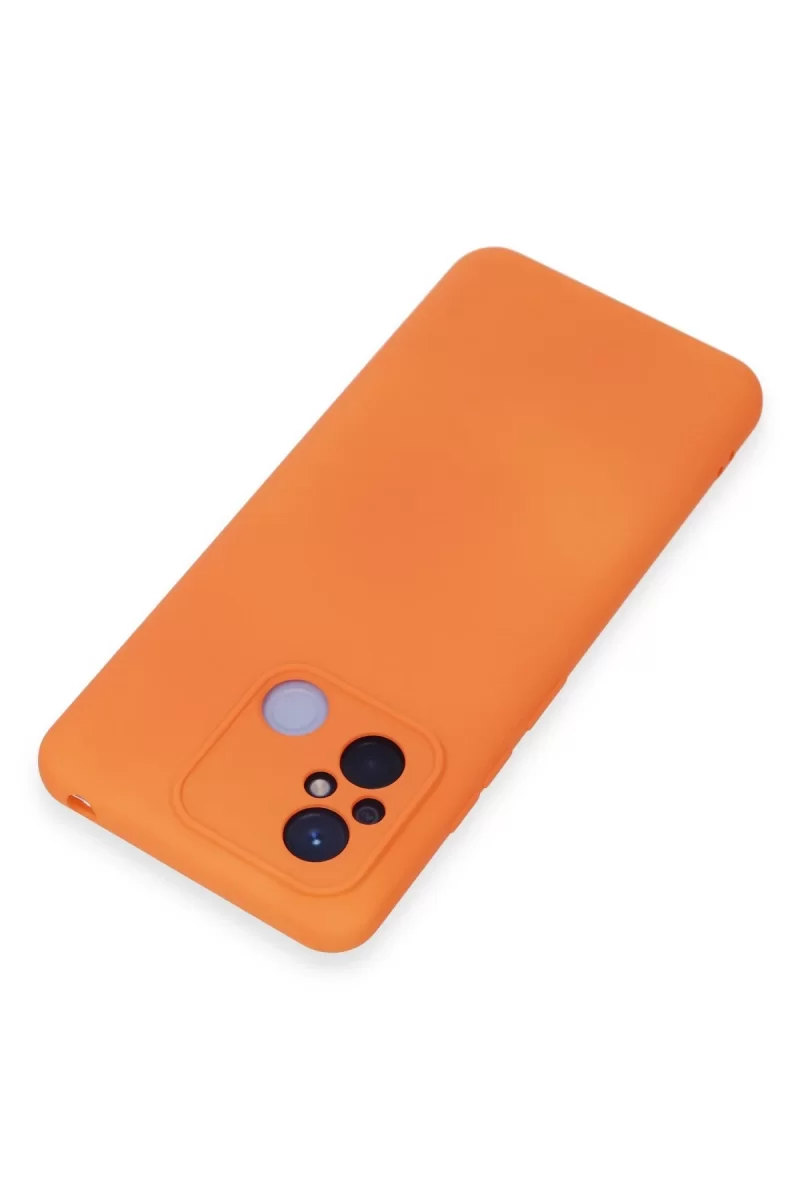 Newface Xiaomi Redmi 12C Kılıf Nano içi Kadife Silikon - Turuncu