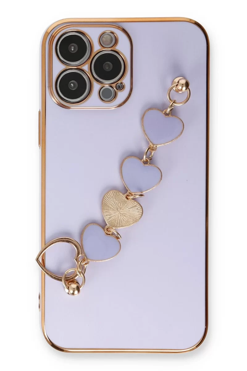 Newface Apple iPhone 14 Pro Max Kılıf Esila Silikon - Lila