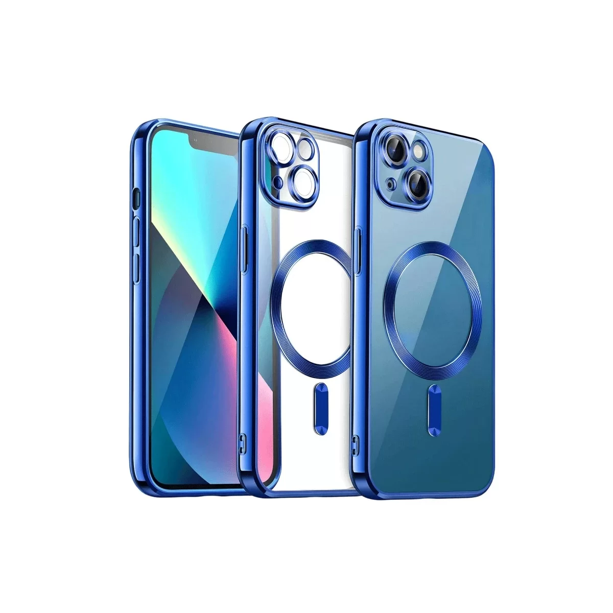 Newface Apple iPhone 15 Kılıf Kross Magneticsafe Kapak - Lacivert