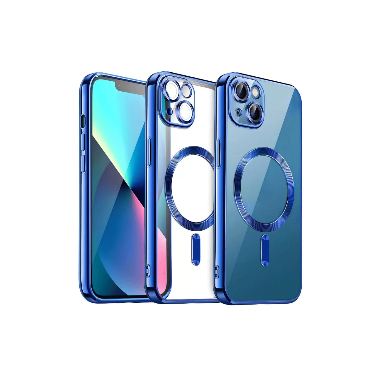 Newface Apple iPhone 15 Kılıf Kross Magneticsafe Kapak - Lacivert