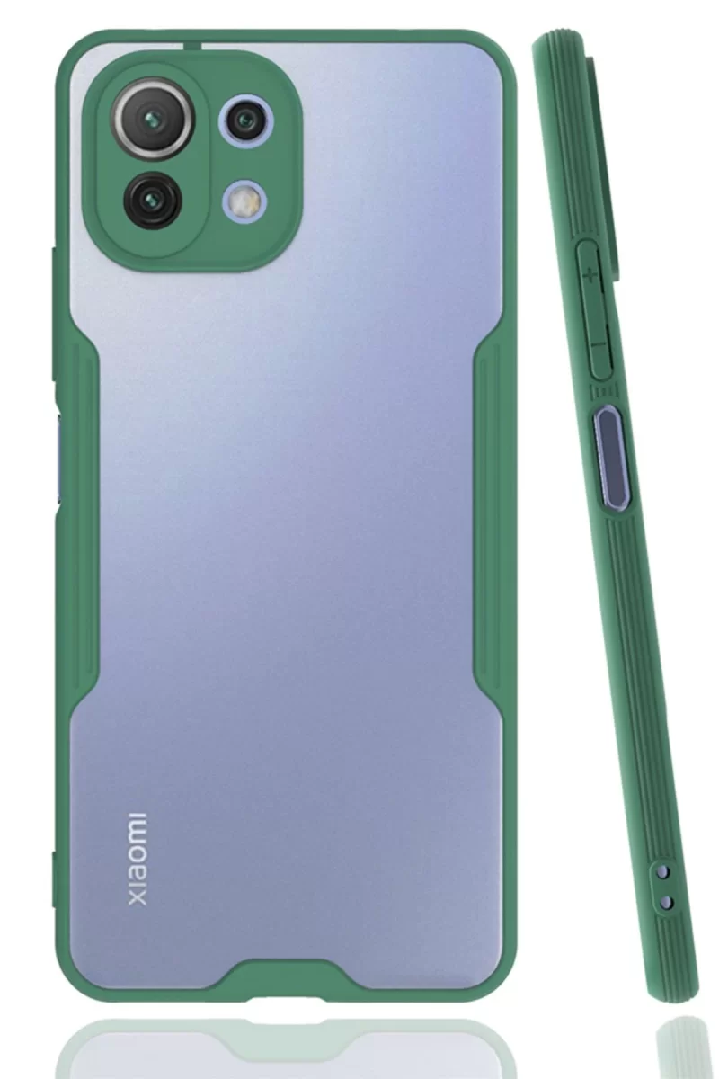 Newface Xiaomi Mİ 11 Lite Kılıf Platin Silikon - Yeşil