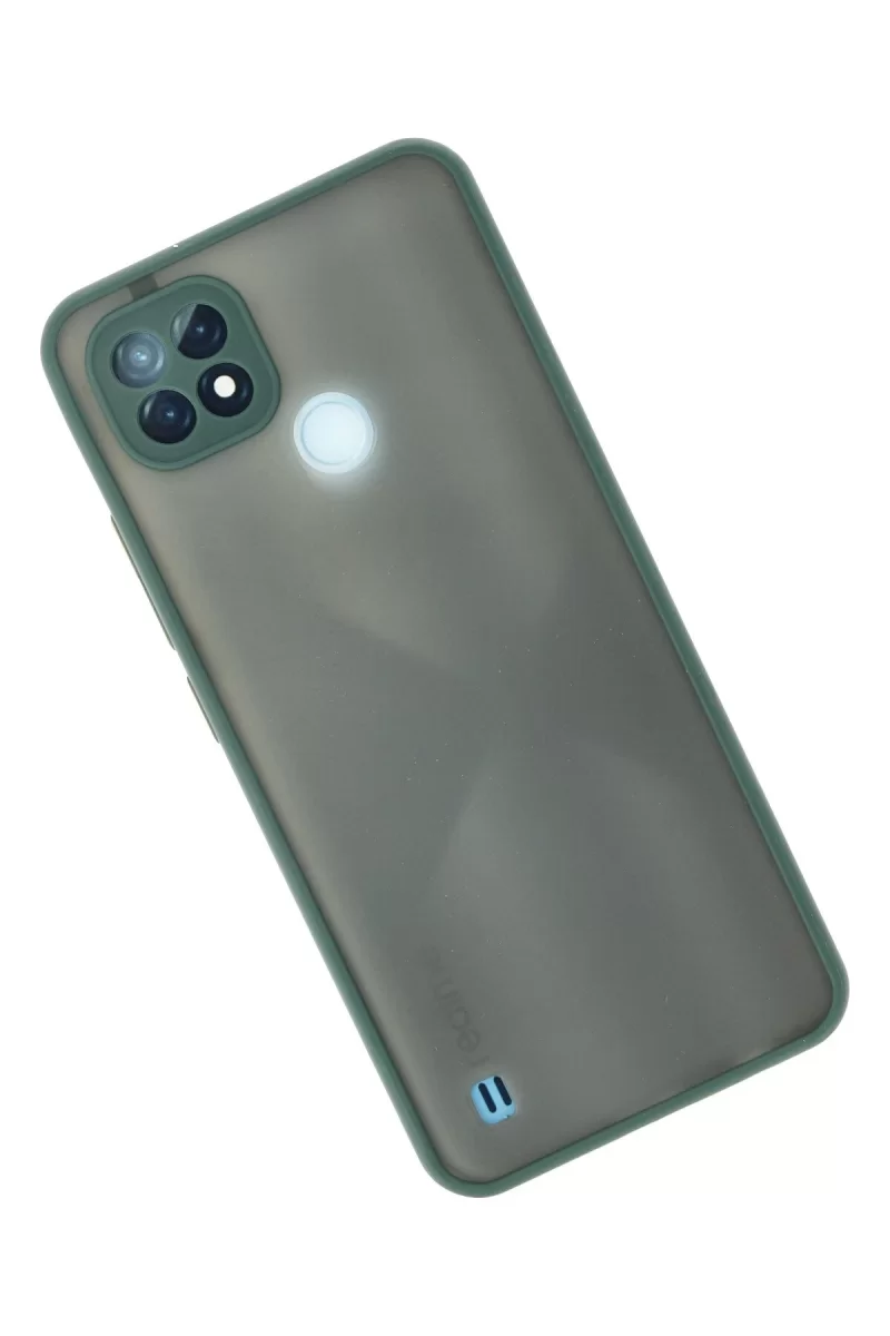 Newface Realme C21 Kılıf Montreal Silikon Kapak - Yeşil