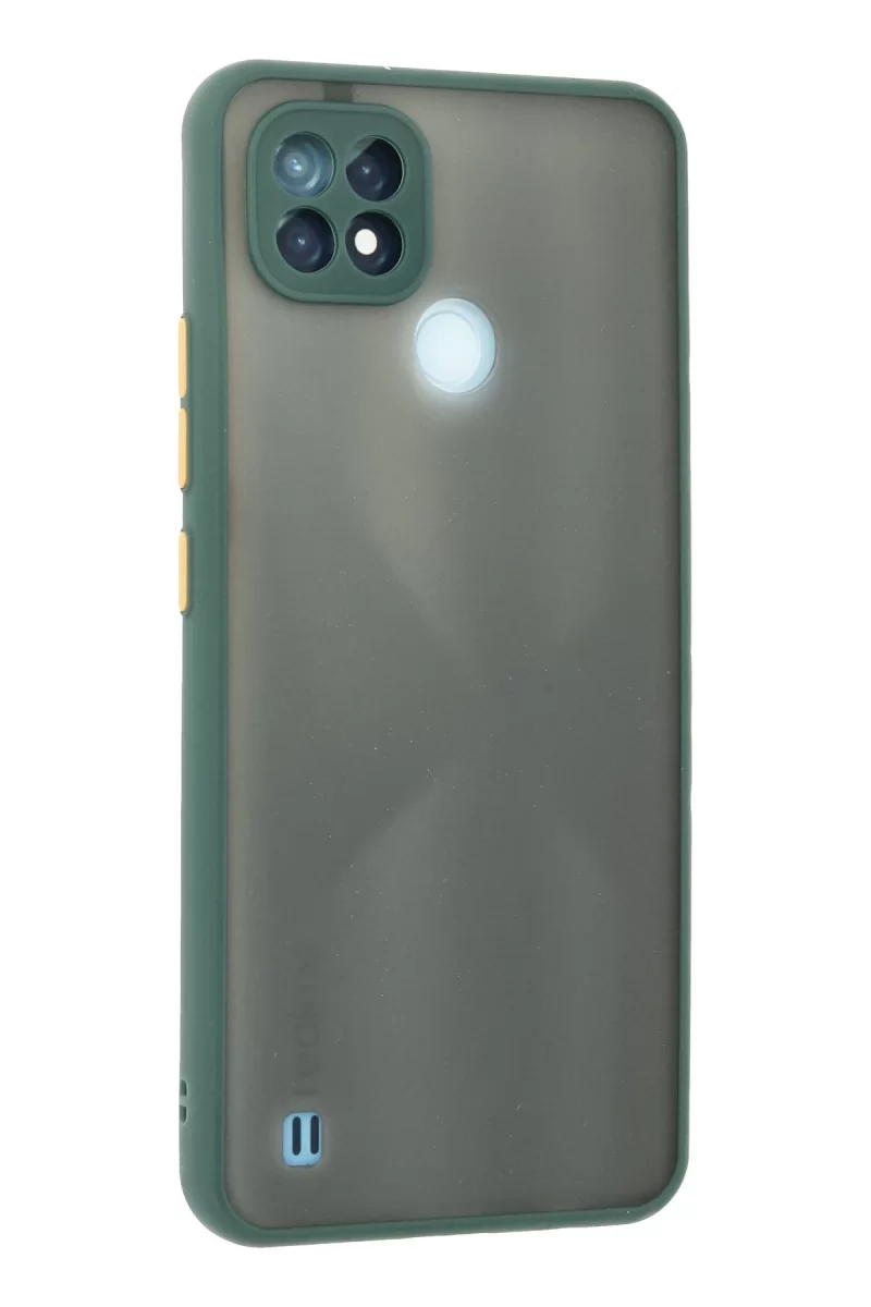Newface Realme C21 Kılıf Montreal Silikon Kapak - Yeşil