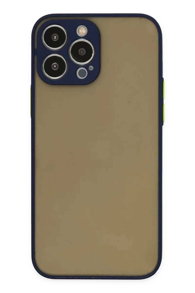 Newface Apple iPhone 14 Pro Kılıf Montreal Silikon Kapak - Lacivert