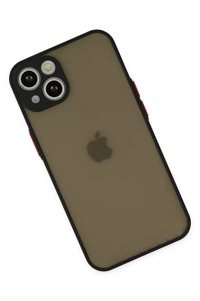 Newface Apple iPhone 14 Kılıf Montreal Silikon Kapak - Siyah