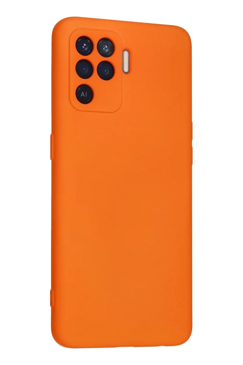 Newface Oppo Reno 5 Lite Kılıf Nano içi Kadife Silikon - Turuncu
