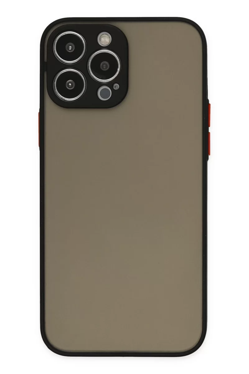 Newface Apple iPhone 15 Pro Kılıf Montreal Silikon Kapak - Siyah