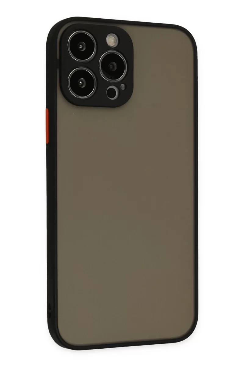 Newface Apple iPhone 15 Pro Kılıf Montreal Silikon Kapak - Siyah
