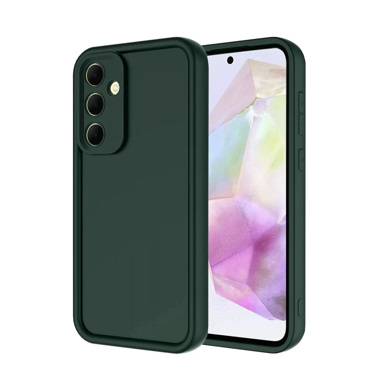 Newface Samsung Galaxy A36 Kılıf Viera Silikon - Koyu Yeşil