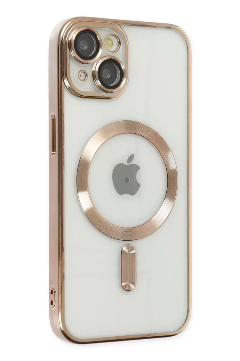 Newface Apple iPhone 14 Kılıf Kross Magneticsafe Kapak - Gold
