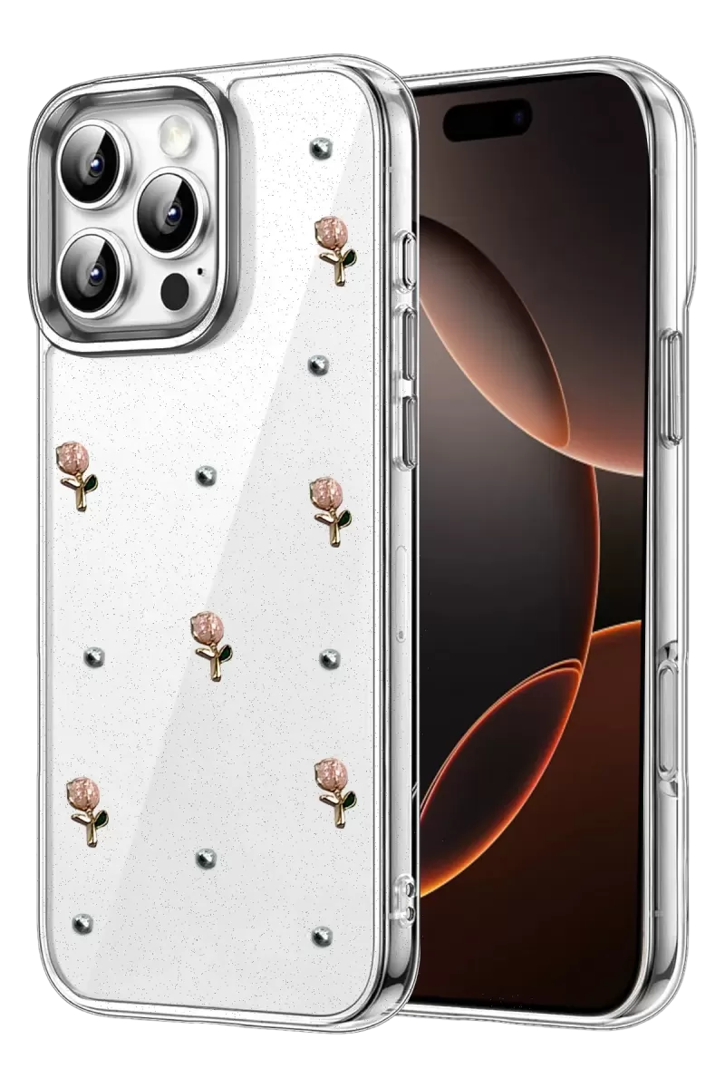 Newface Apple iPhone 16 Pro Fiyonk Desenli Kapak - Desen 6