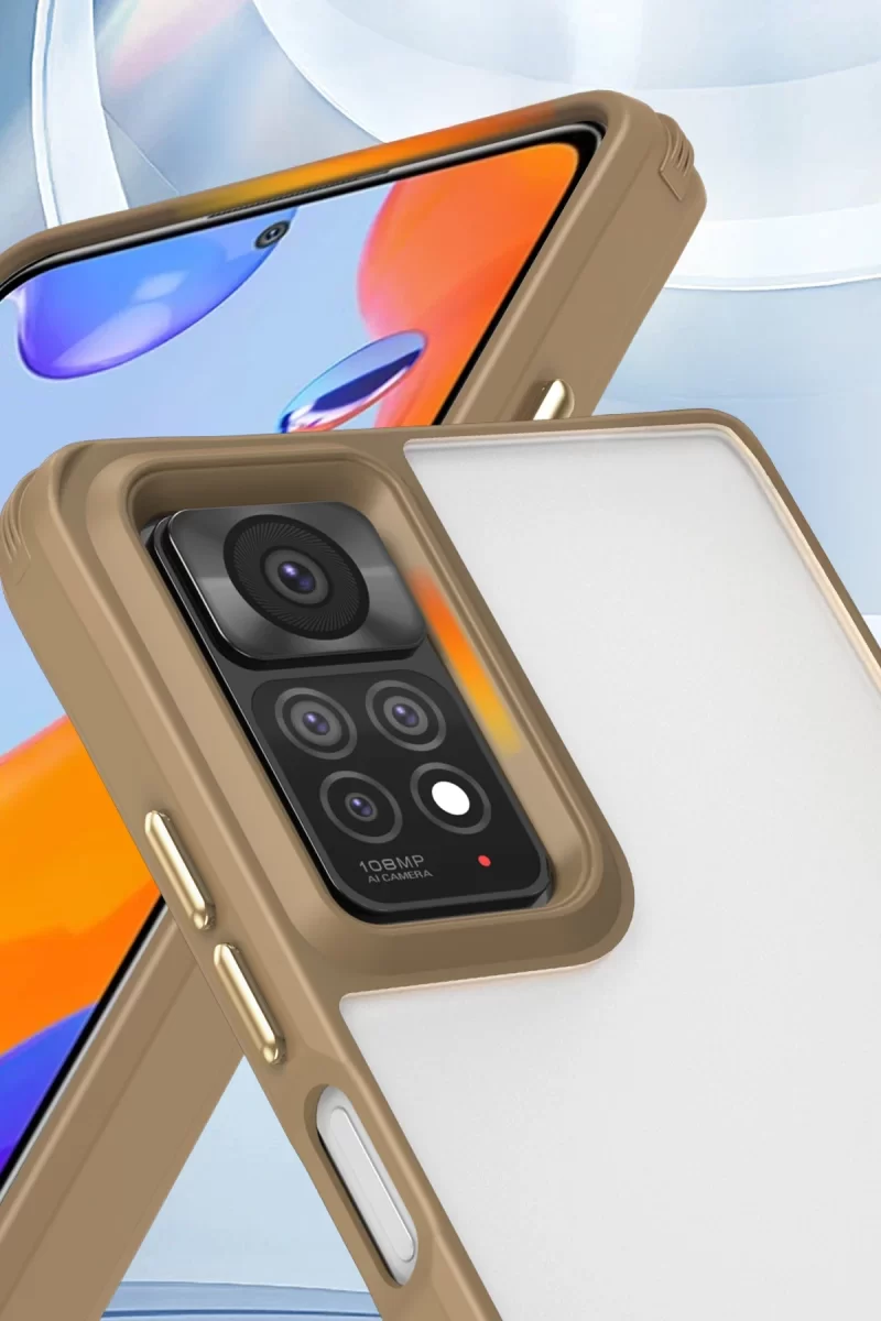 Newface Xiaomi Redmi Note 11 Pro Kılıf Penta Silikon Kılıf - Çöl Titanyum