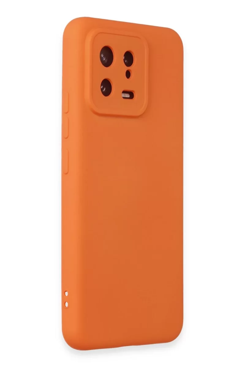 Newface Xiaomi Mi 13 Kılıf Nano içi Kadife Silikon - Turuncu
