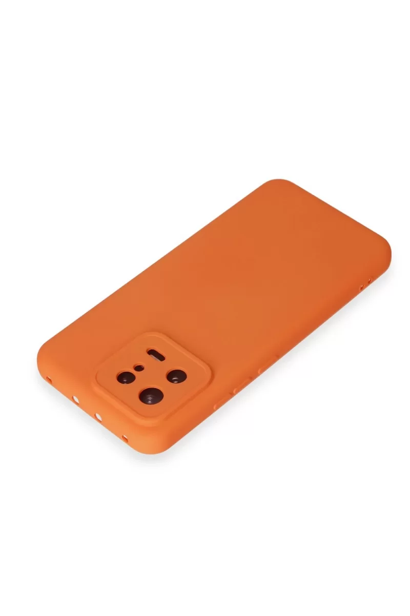 Newface Xiaomi Mi 13 Kılıf Nano içi Kadife Silikon - Turuncu