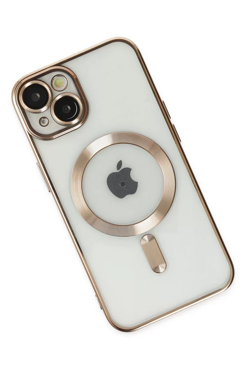 Newface Apple iPhone 14 Plus Kılıf Kross Magneticsafe Kapak - Gold