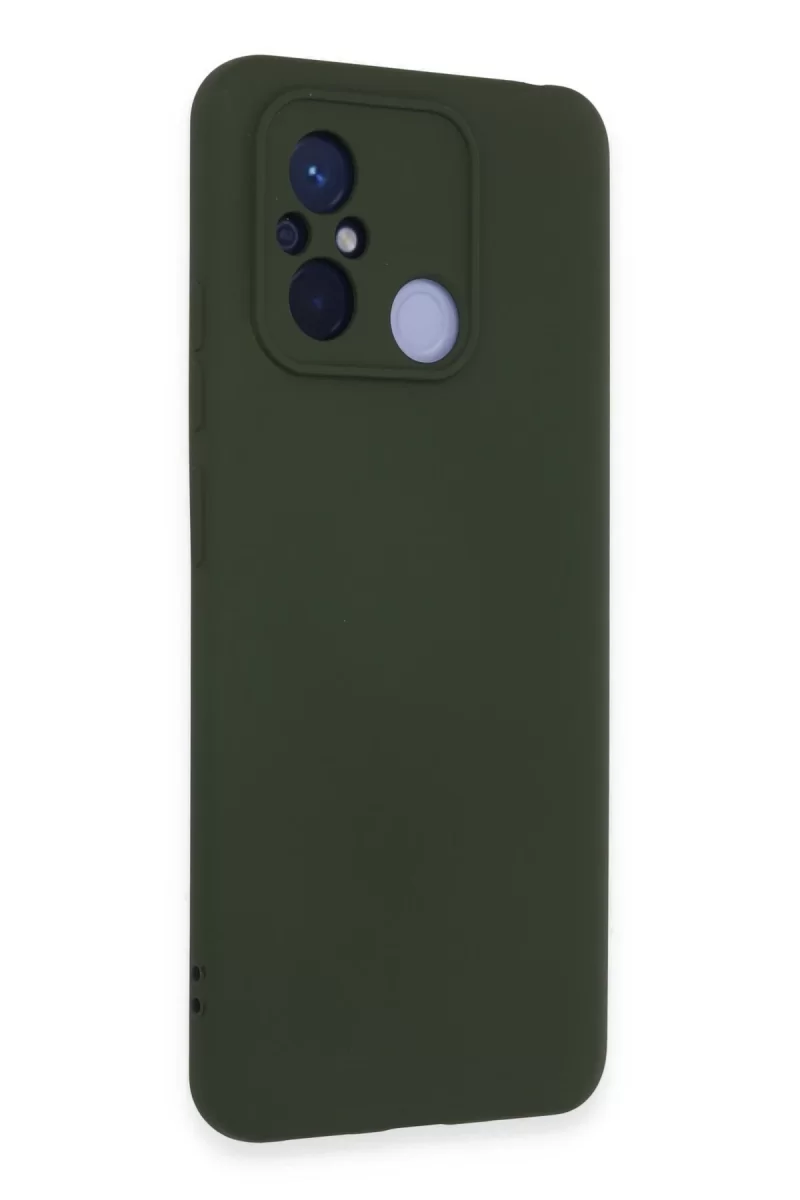 Newface Xiaomi Redmi 12C Kılıf Nano içi Kadife Silikon - Koyu Yeşil