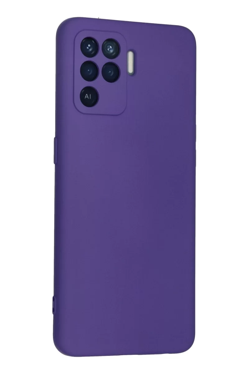 Newface Oppo Reno 5 Lite Kılıf Nano içi Kadife Silikon - Mor
