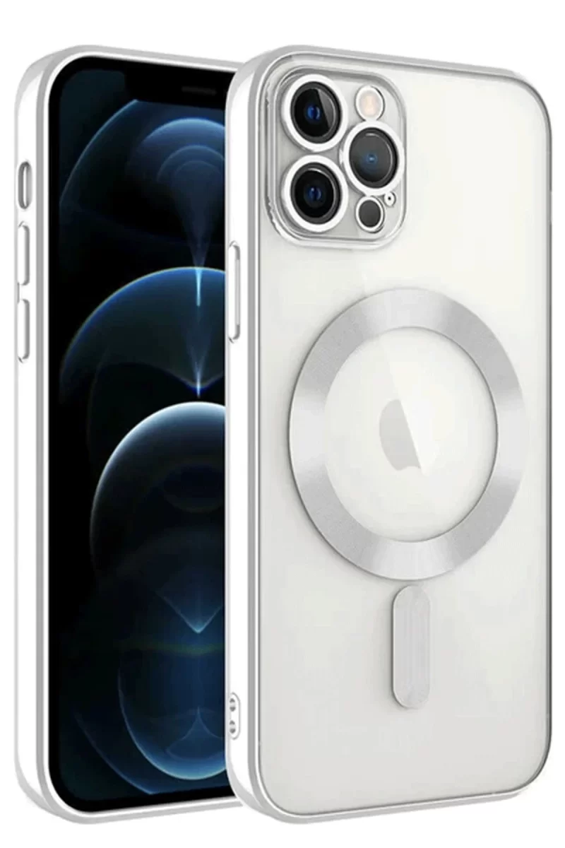 Newface Apple iPhone 14 Pro Max Kılıf Kross Magneticsafe Kapak - Gümüş