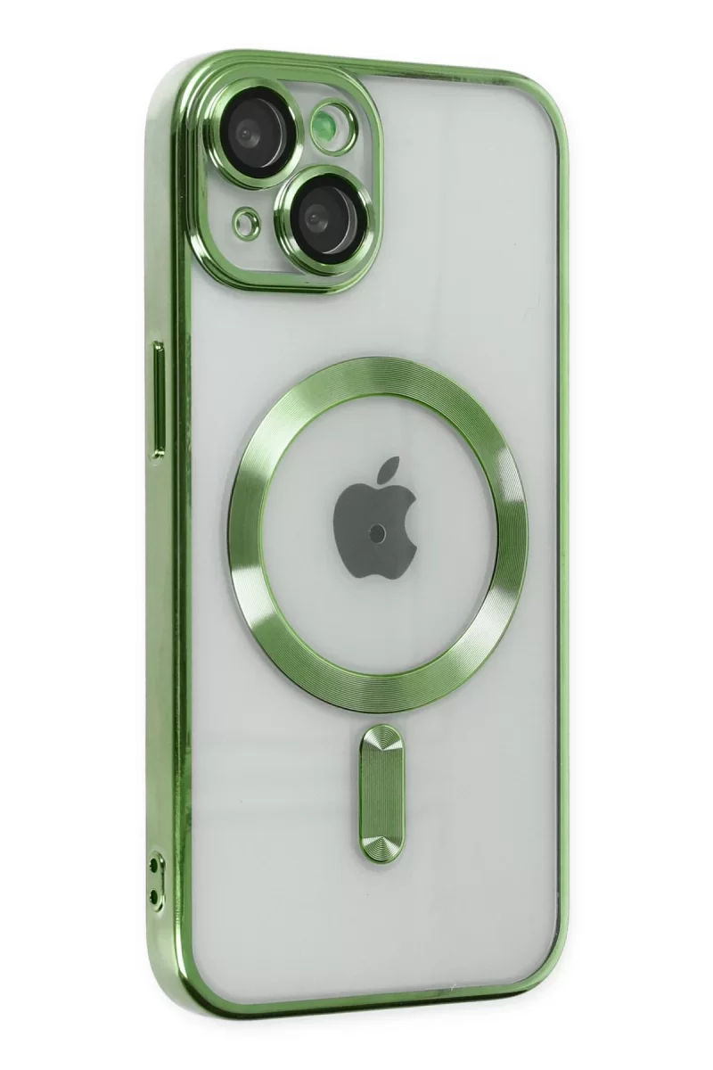 Newface Apple iPhone 14 Kılıf Kross Magneticsafe Kapak - Koyu Yeşil
