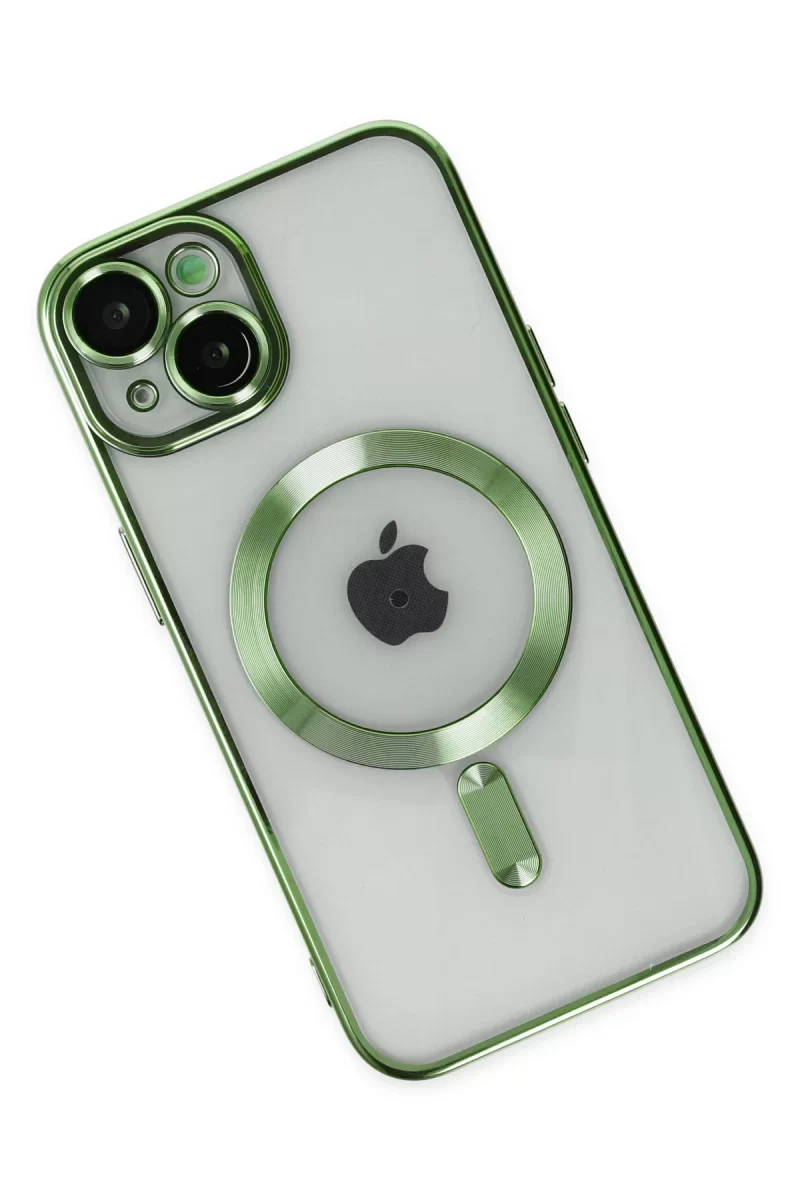 Newface Apple iPhone 14 Kılıf Kross Magneticsafe Kapak - Koyu Yeşil