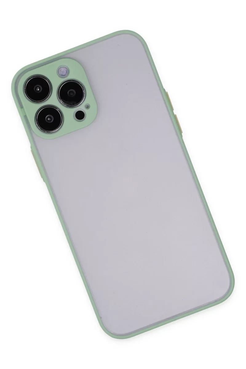 Newface Apple iPhone 15 Pro Kılıf Montreal Silikon Kapak - Açık Yeşil