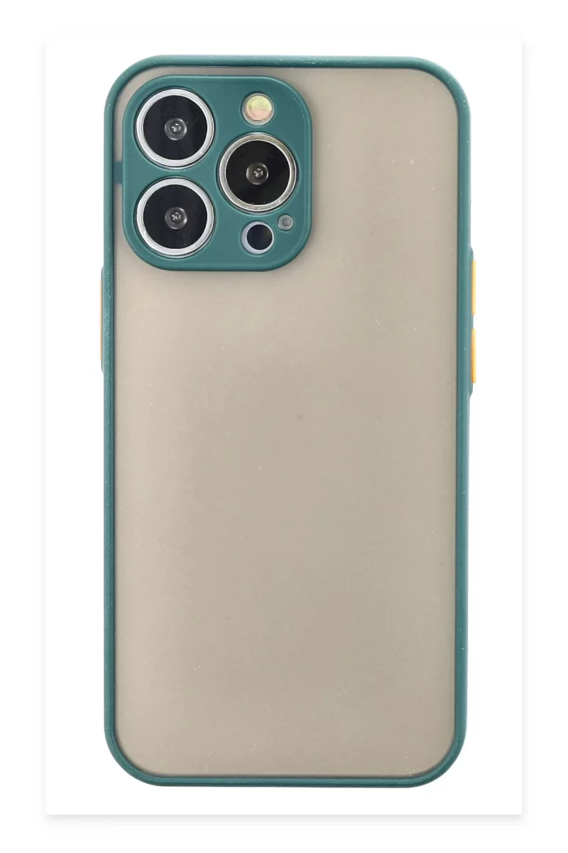 Newface Apple iPhone 15 Pro Kılıf Montreal Silikon Kapak - Yeşil