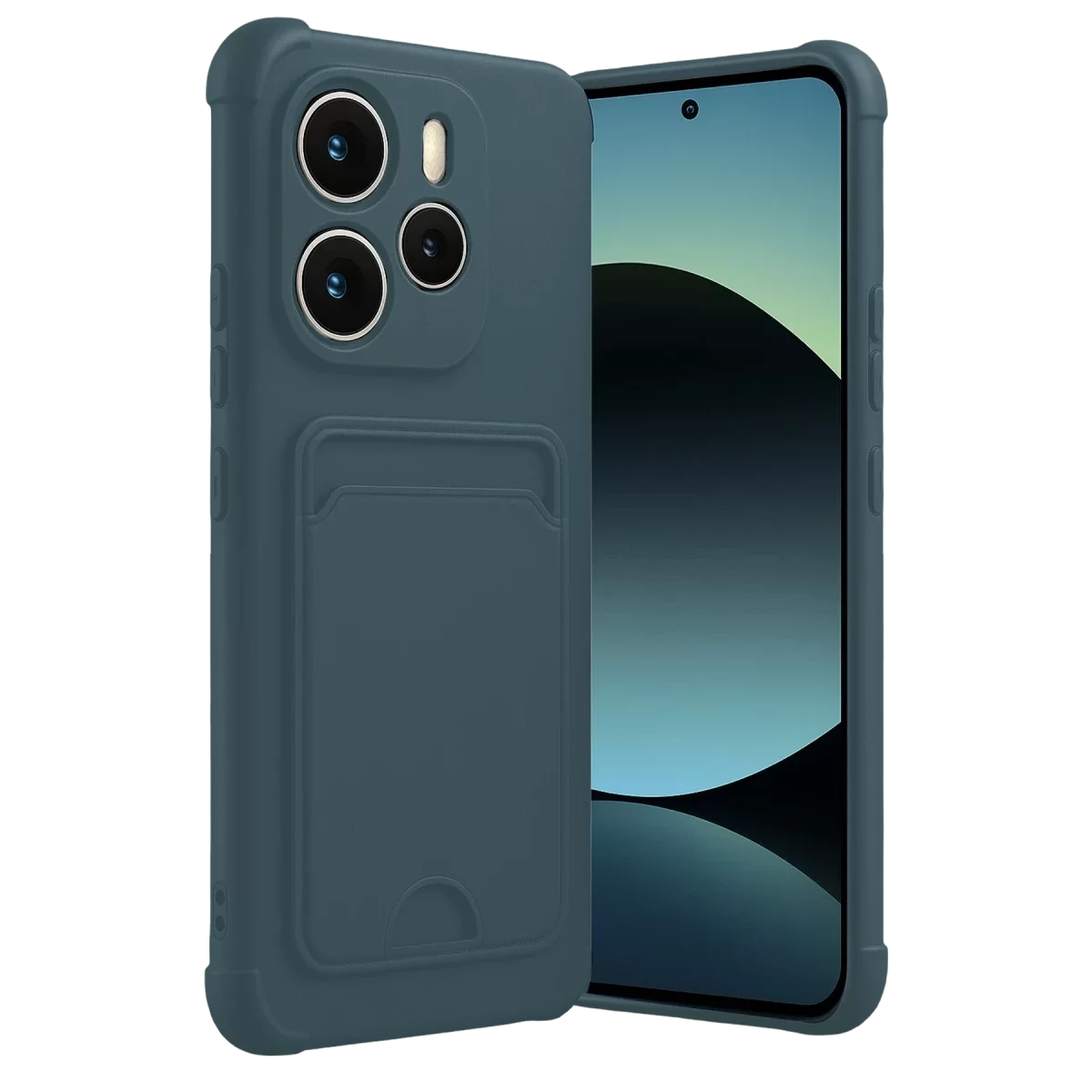 Newface Xiaomi Redmi Note 14 4G Kelvin Kartvizitli Silikon - Koyu Yeşil